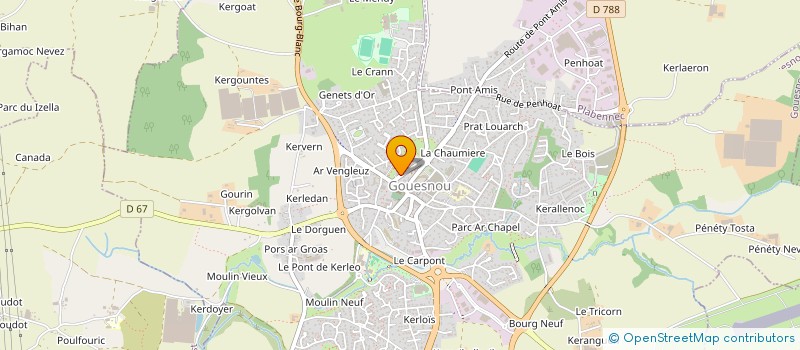 localisation de l'entreprise LA COULEE VERTE  GOUESNOU