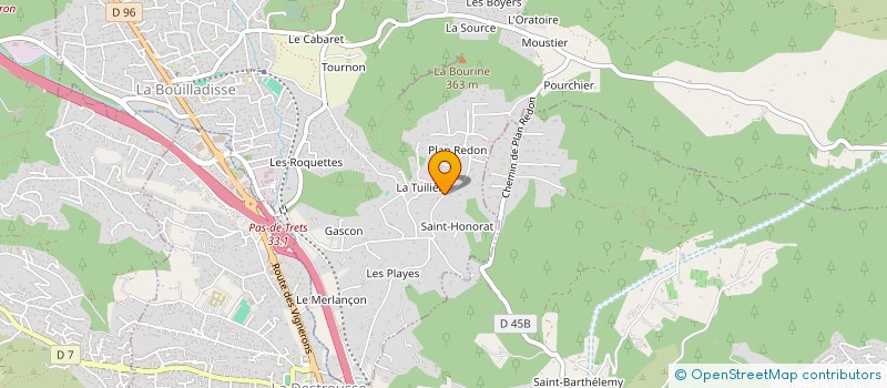 localisation de l'entreprise LA COULEUR DES MOTS  LA BOUILLADISSE