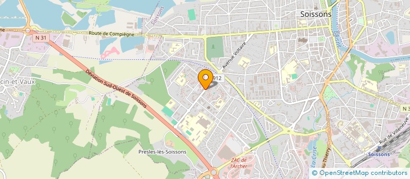 localisation de l'entreprise LA COUPE AUX CLEBS à SOISSONS