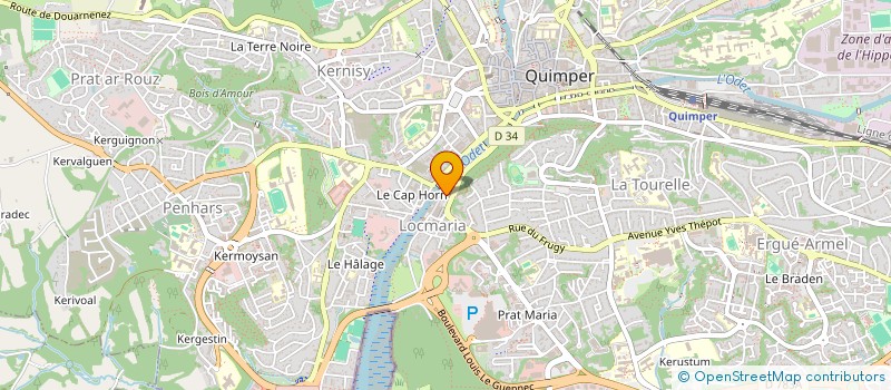 localisation de l'entreprise LA COUPOLE à QUIMPER