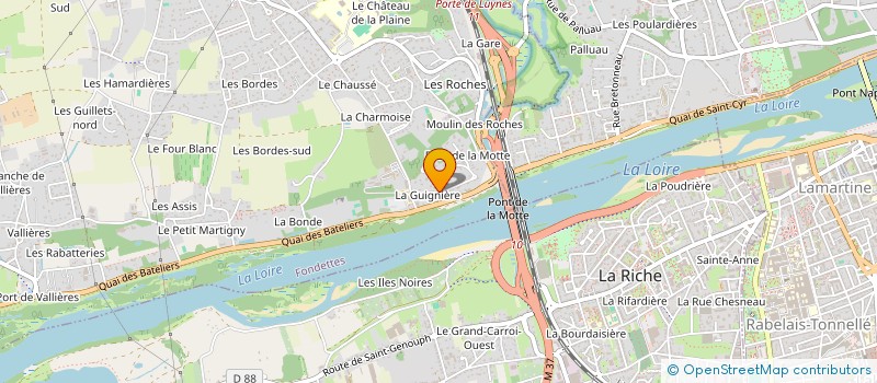 localisation de l'entreprise LA COUR AUX CEDRES à FONDETTES