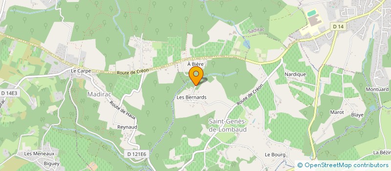 localisation de l'entreprise LA COUR AUX COCHONS  SAINT-GENES-DE-LOMBAUD