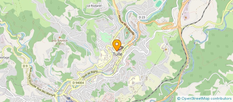 localisation de l'entreprise LA COUR DES ARTS à TULLE