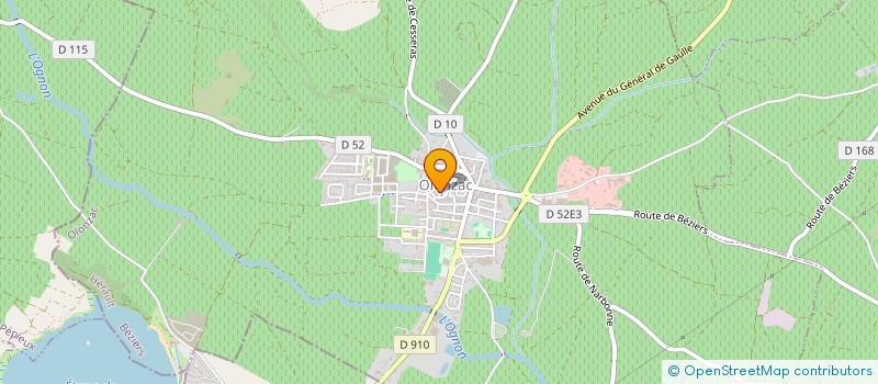 localisation de l'entreprise LA COUR DES ARTS  OLONZAC