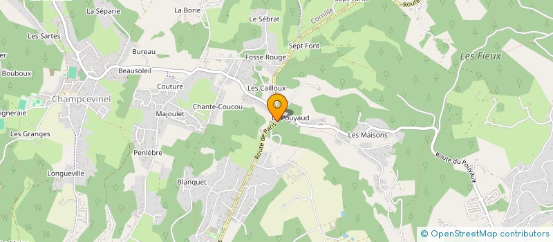 localisation de l'entreprise LA COUR DES MIRACLES à CHAMPCEVINEL