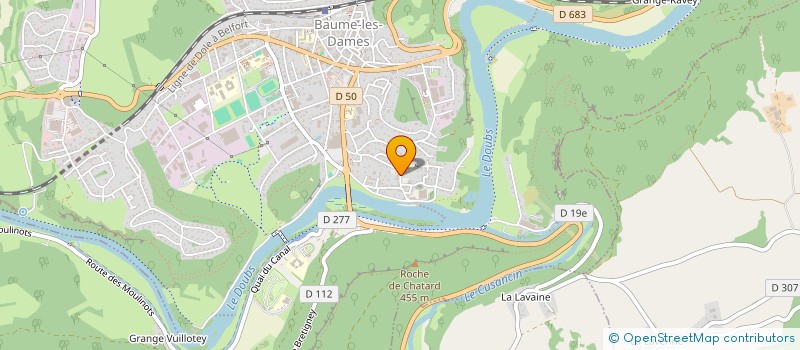 localisation de l'entreprise LA COUR DES P'TITS MOUSSES  BAUME-LES-DAMES