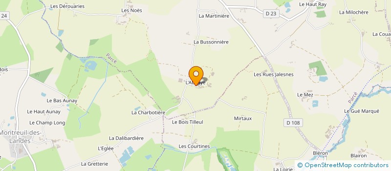 localisation de l'entreprise LA COUR VERTE  PARCE