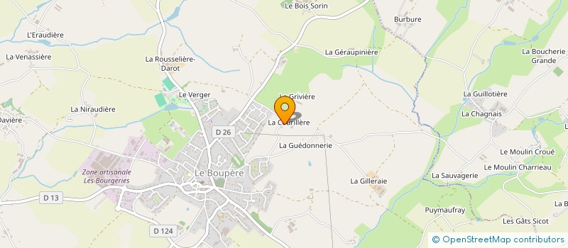 localisation de l'entreprise LA COURILLERE  LE BOUPERE