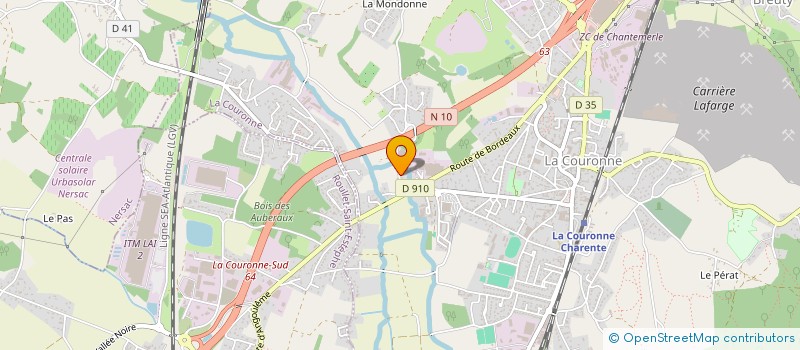 localisation de l'entreprise LA COURONNE AMBULANCE à LA COURONNE