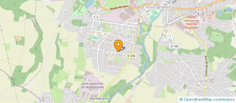 localisation de l'entreprise LA COURONNE DOREE à CHARVIEU-CHAVAGNEUX