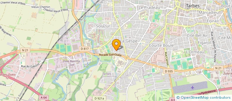 localisation de l'entreprise LA COURREYRIE  TARBES