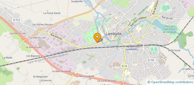 localisation de l'entreprise LA COURTE ECHELLE à LAMBALLE-ARMOR
