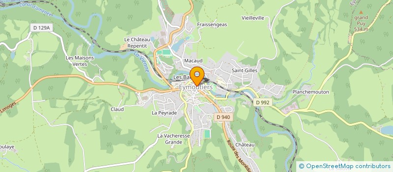 localisation de l'entreprise LA COURTE ECHELLE à EYMOUTIERS