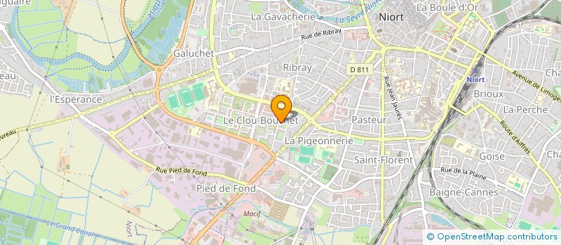 localisation de l'entreprise LA COURTE ECHELLE CLOU BOUCHET OUEST  NIORT