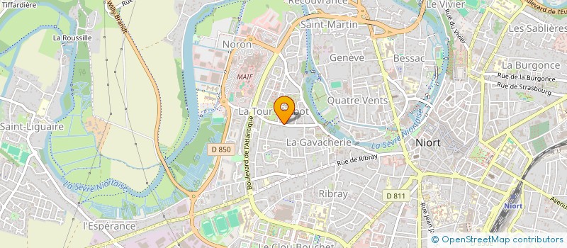 localisation de l'entreprise LA COURTE ECHELLE TOUR CHABOT à NIORT