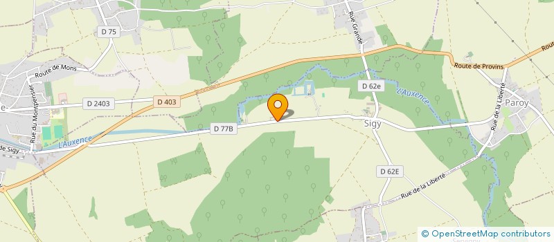 localisation de l'entreprise LA COURTINE  SIGY