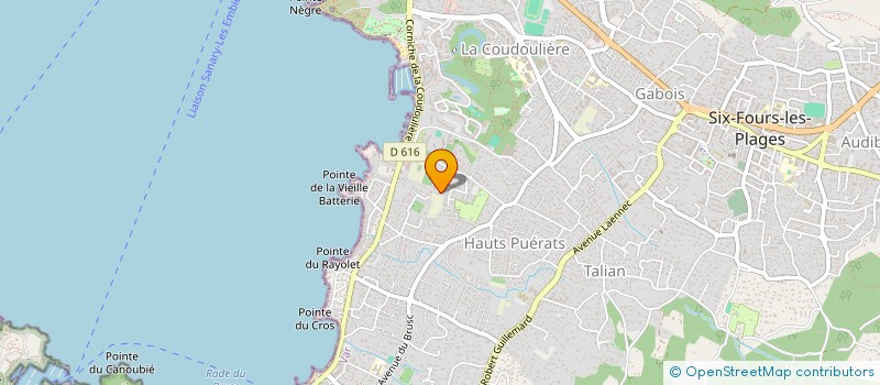 localisation de l'entreprise LA COURTINE à SIX-FOURS-LES-PLAGES