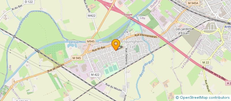 localisation de l'entreprise LA COUTELLERIE DU VIEUX CHENE à ERQUINGHEM-LYS