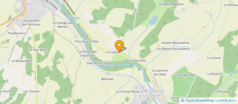 localisation de l'entreprise LA COUTURE  BOSSAY-SUR-CLAISE