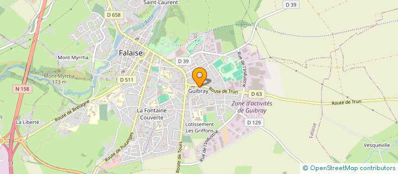 localisation de l'entreprise LA COUVERTURE ARTISANALE à FALAISE