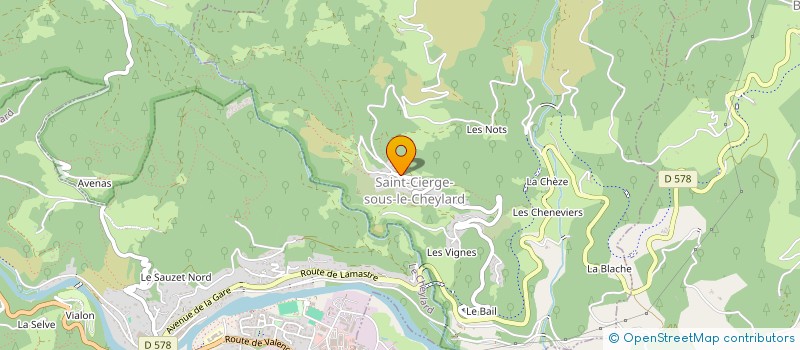 localisation de l'entreprise LA COUVEUSE DES SERVICES A LA PERSONNE à SAINT-CIERGE-SOUS-LE-CHEYLARD