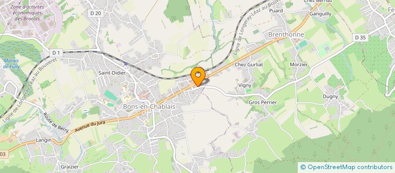 localisation de l'entreprise LA COVA  BONS-EN-CHABLAIS