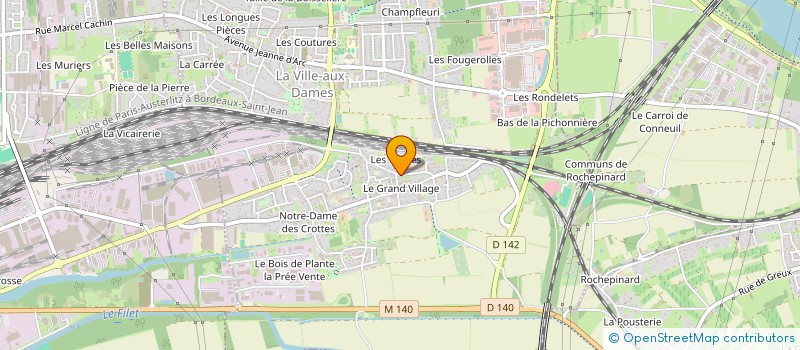 localisation de l'entreprise LA CRAPAUDIERE  LA VILLE-AUX-DAMES