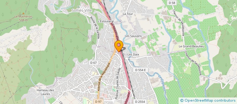 localisation de l'entreprise LA CRAU  SOLLIES-VILLE