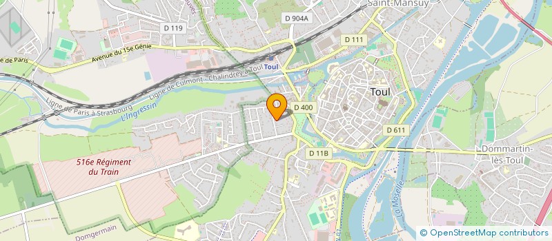localisation de l'entreprise LA CRAVACHE DU TOULOIS  TOUL