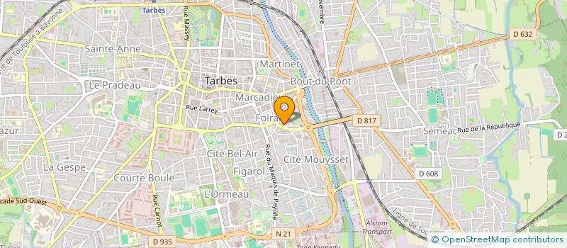 localisation de l'entreprise LA CRAVATE  TARBES