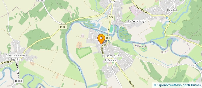 localisation de l'entreprise LA CRECHE DES PETITES BOUILLES  CUSSEY-SUR-L'OGNON