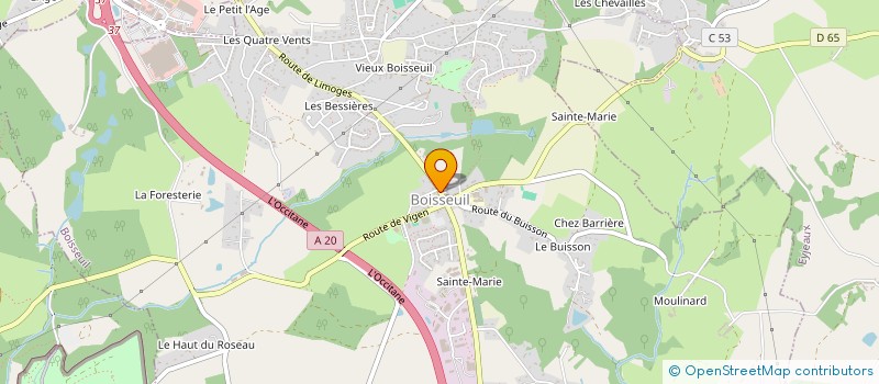 localisation de l'entreprise LA CREGUT  BOISSEUIL