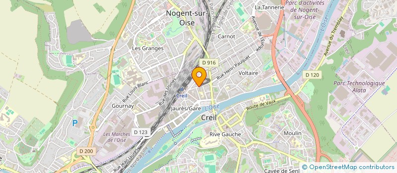 localisation de l'entreprise LA CREILLOISE IMMOBILIERE ET DE GESTION  NOGENT-SUR-OISE