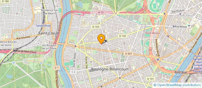 localisation de l'entreprise LA CREME DES DESSERTS à BOULOGNE-BILLANCOURT