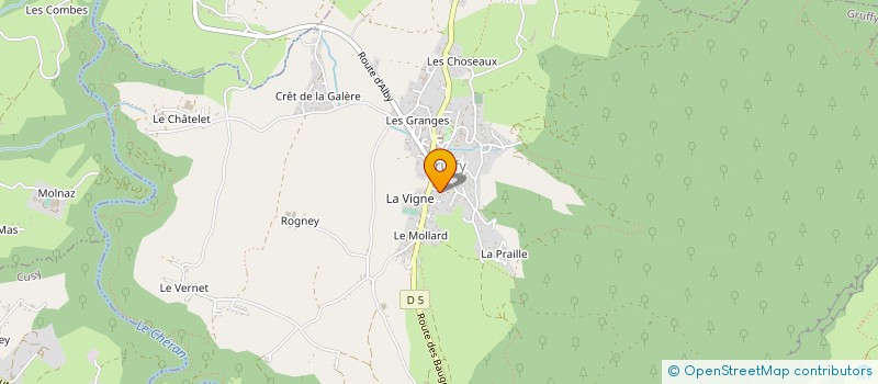 localisation de l'entreprise LA CREMERIE DES SAVOIE à CUSY
