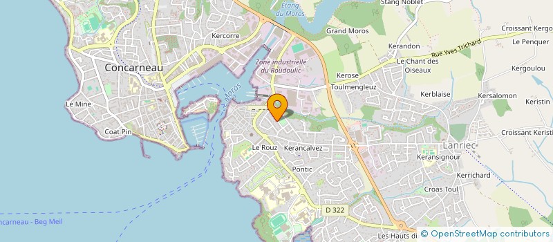 localisation de l'entreprise LA CREOLE  CONCARNEAU