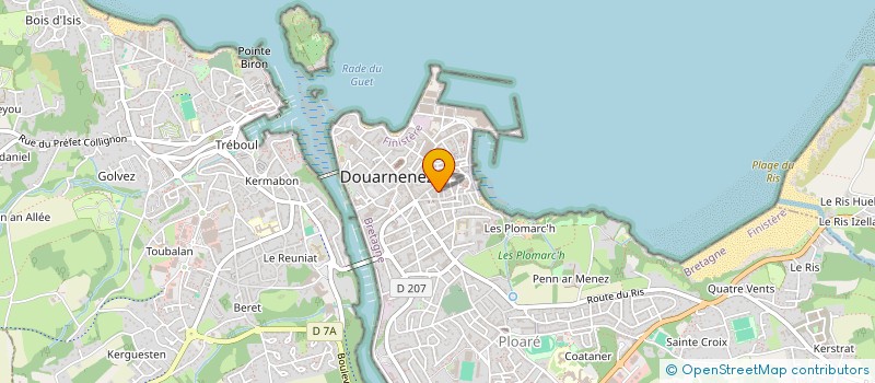 localisation de l'entreprise LA CREP'RIT à DOUARNENEZ