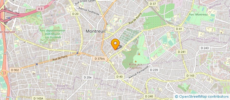 localisation de l'entreprise LA CREPERIE à MONTREUIL