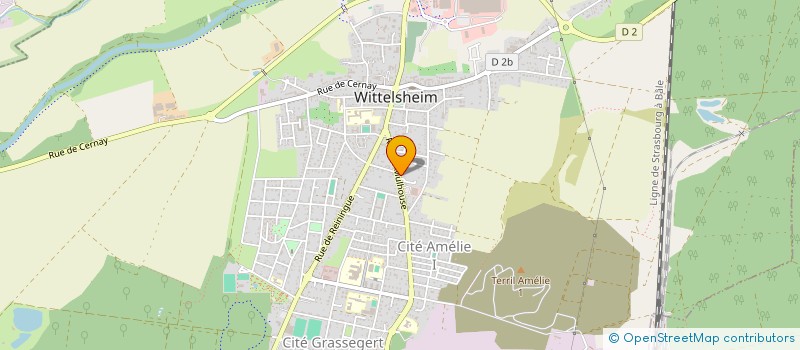 localisation de l'entreprise LA CREPERIE  WITTELSHEIM