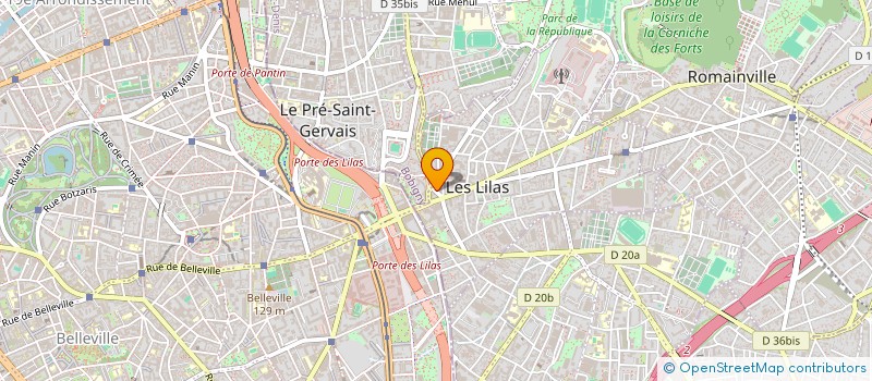 localisation de l'entreprise LA CREPERIE à LES LILAS