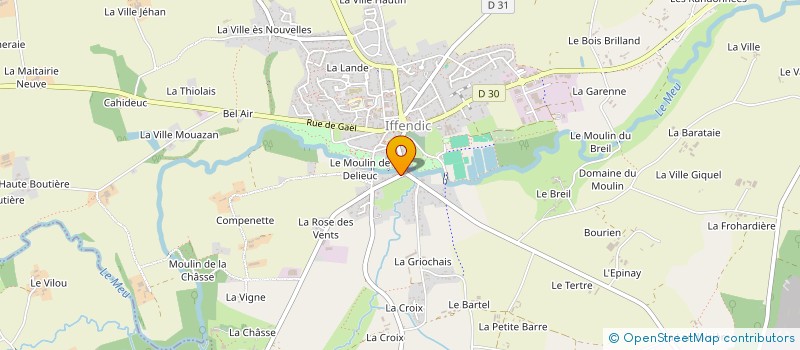 localisation de l'entreprise LA CREPERIE D'AMELIE  IFFENDIC