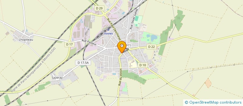 localisation de l'entreprise LA CREPERIE DE VOVES à LES VILLAGES VOVEENS