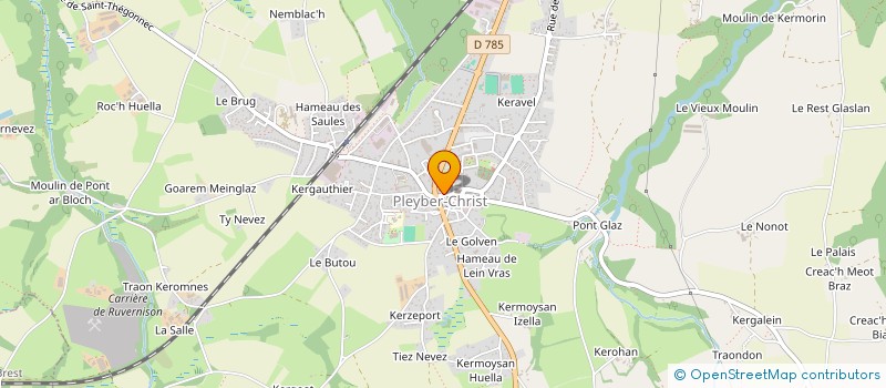 localisation de l'entreprise LA CREPERIE DES FOUGERES  PLEYBER-CHRIST