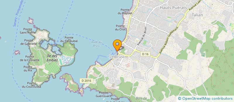 localisation de l'entreprise LA CREPERIE DES ILES à SIX-FOURS-LES-PLAGES
