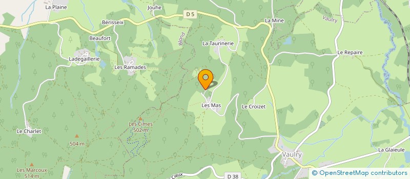 localisation de l'entreprise LA CREPERIE DES MAS  VAULRY