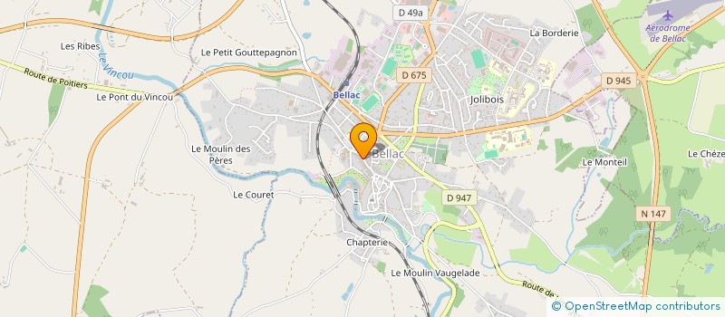 localisation de l'entreprise LA CREPERIE DU VINCOU  BELLAC