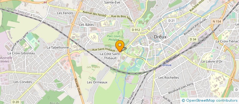 localisation de l'entreprise LA CREPERIE LESLIE à DREUX