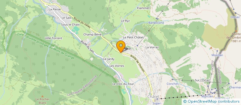 localisation de l'entreprise LA CREPINETTE à CHATEL
