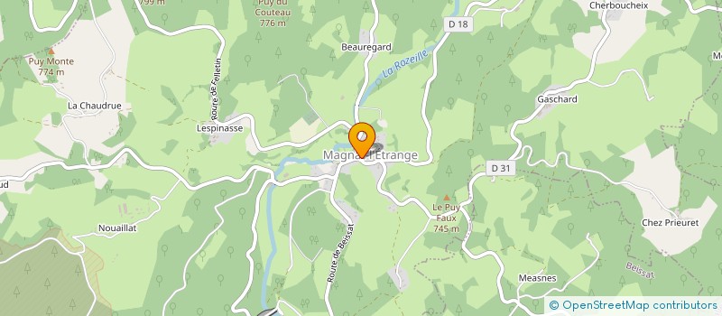 localisation de l'entreprise LA CREUSE JE M'Y PLAIS à MAGNAT-L'ETRANGE
