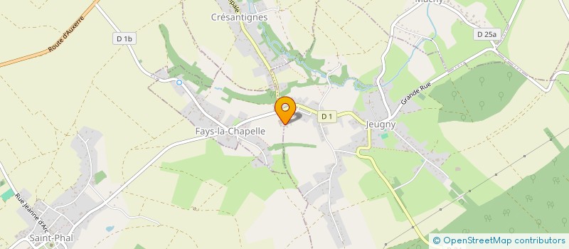 localisation de l'entreprise LA CREUSE SUNRAY  JEUGNY